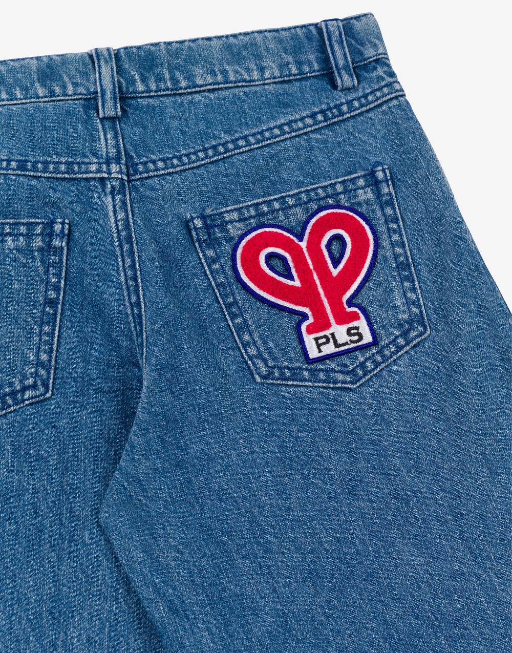 Philosophy Di Lorenzo Serafini Kids pantalone in denim con patch 'doppia P' Prezzo Ridotto