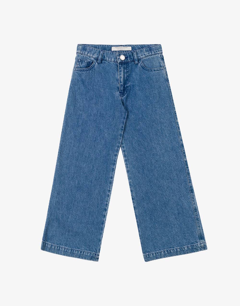 Philosophy Di Lorenzo Serafini Kids pantalone in denim con patch 'doppia P' Prezzo Ridotto