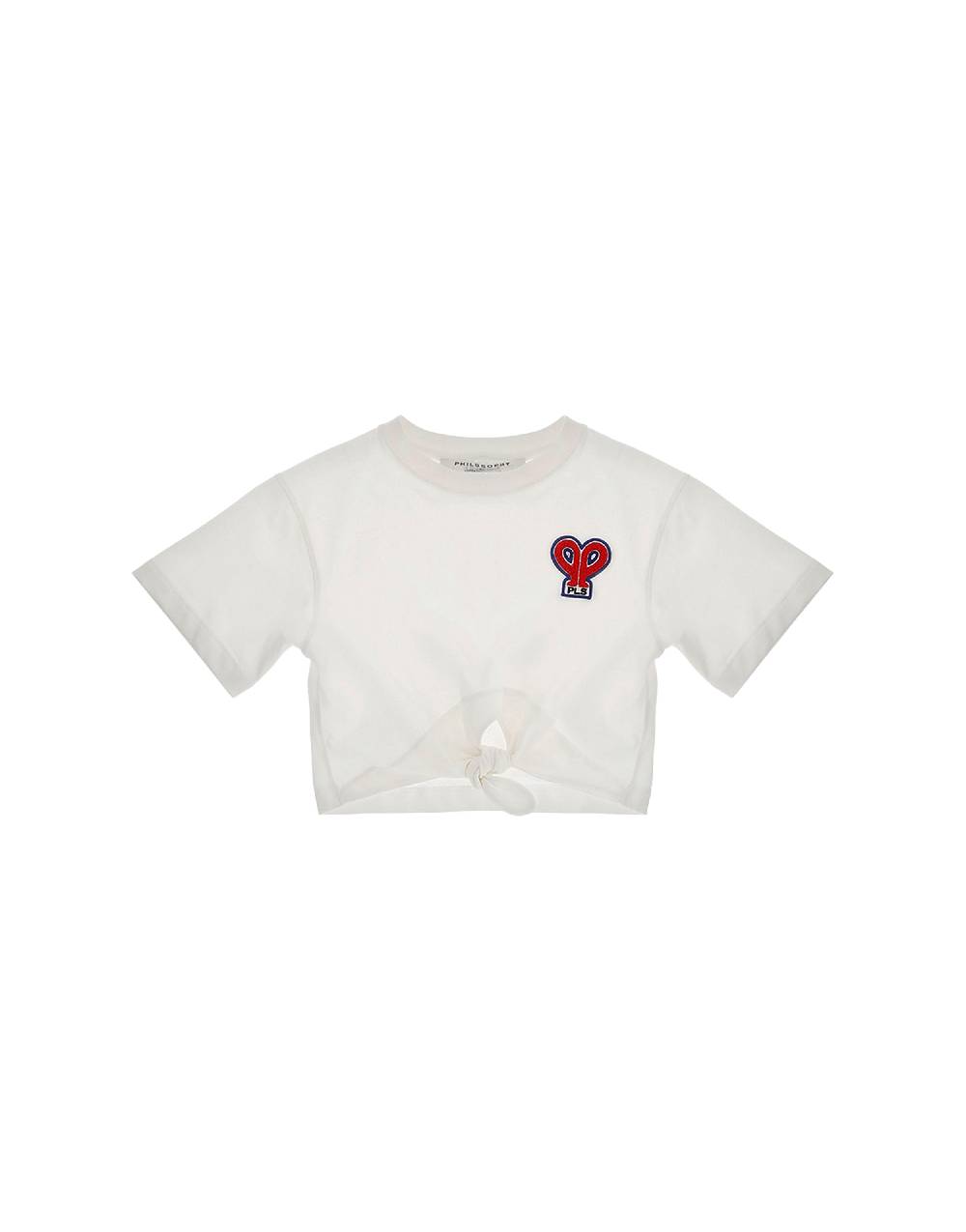 Philosophy Di Lorenzo Serafini Kids t-shirt crop con patch 'doppia P' Sottocosto