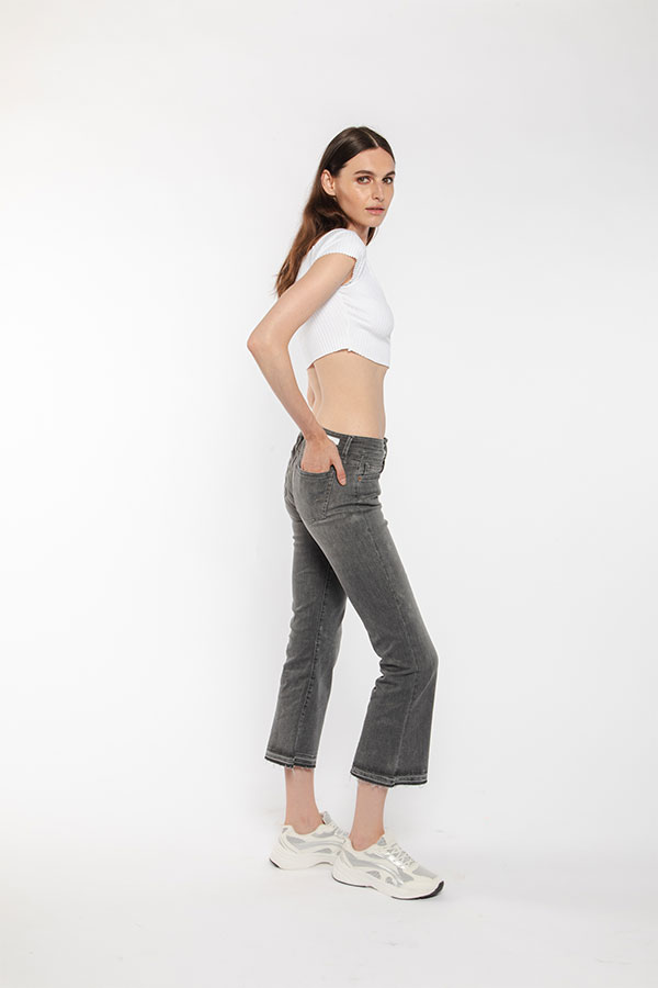 PS. Don't Forget Me SHARON LOW RISE FLARE CROPPED FIT Prezzo Ridotto