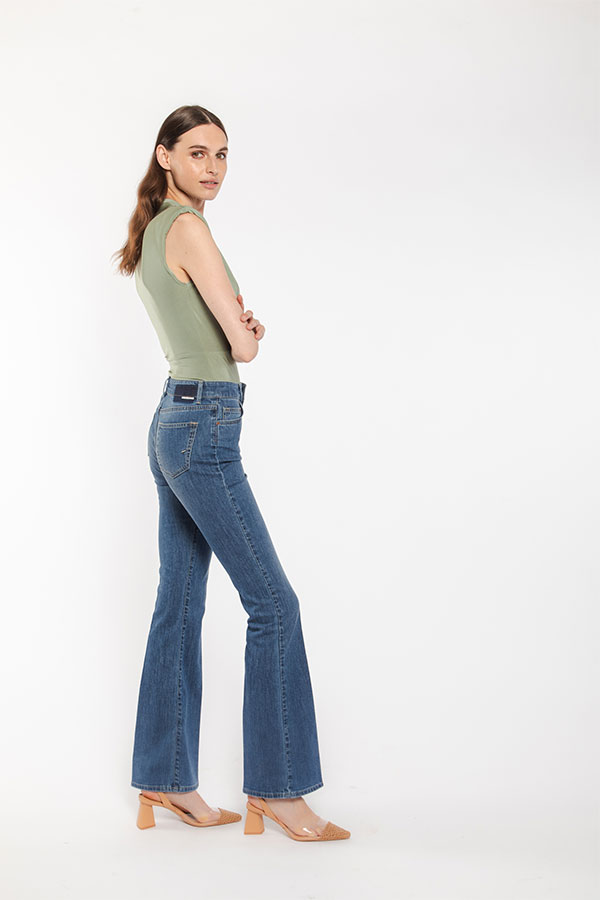 PS. Don't Forget Me MONICA HIGH RISE BELL BOTTOM FIT Sconto