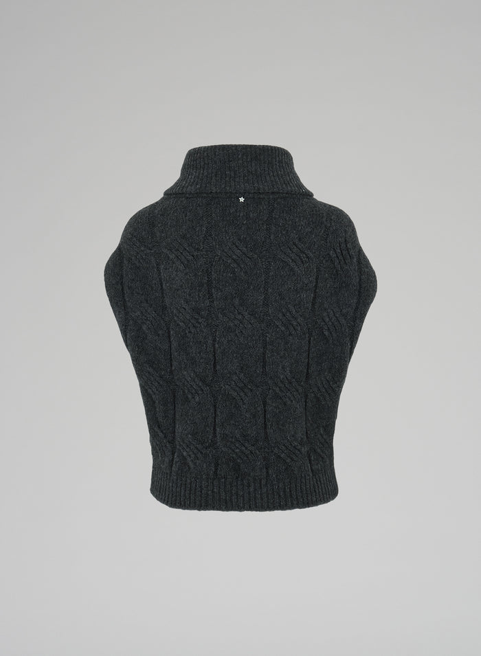 Lorena Antoniazzi GILET A TRECCIA Vendita Calda