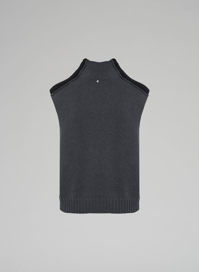Lorena Antoniazzi GILET IN MAGLIA Saldi Di Fabbrica