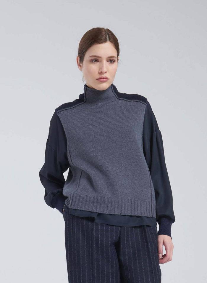 Lorena Antoniazzi GILET IN MAGLIA Saldi Di Fabbrica