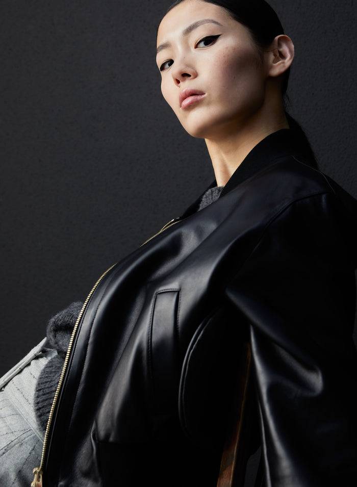Lorena Antoniazzi BOMBER IN PELLE Vendita