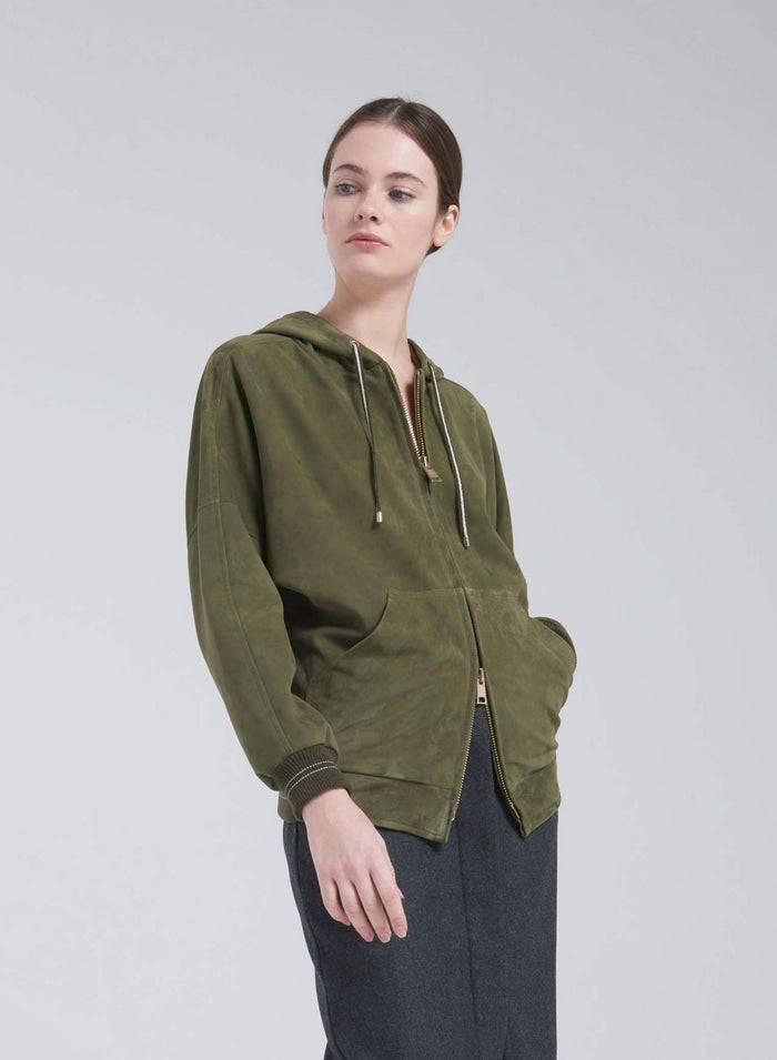 Lorena Antoniazzi BOMBER IN SUEDE Promozione