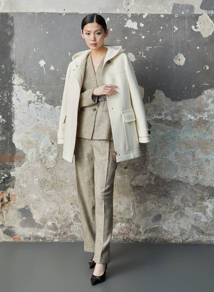Lorena Antoniazzi CAPPOTTO IN LANA E CASHMERE CON CAPPUCCIO I Più Venduti