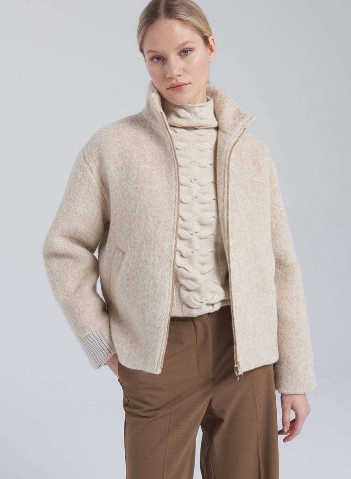 Lorena Antoniazzi BOMBER IN ALPACA E LANA Italia