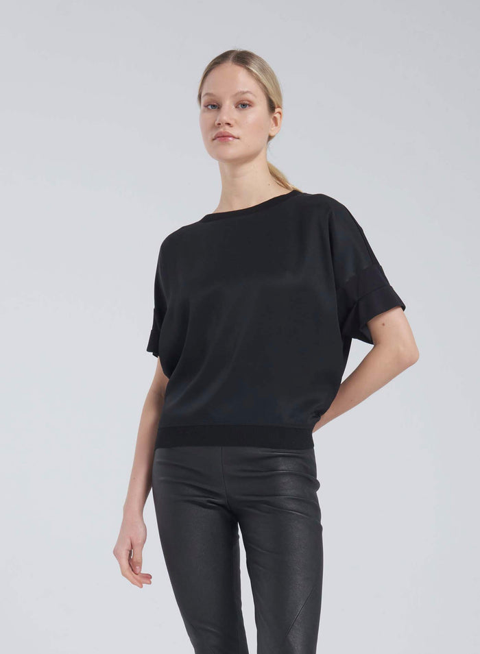 Lorena Antoniazzi T-SHIRT IN TWILL DI SETA Convenienza
