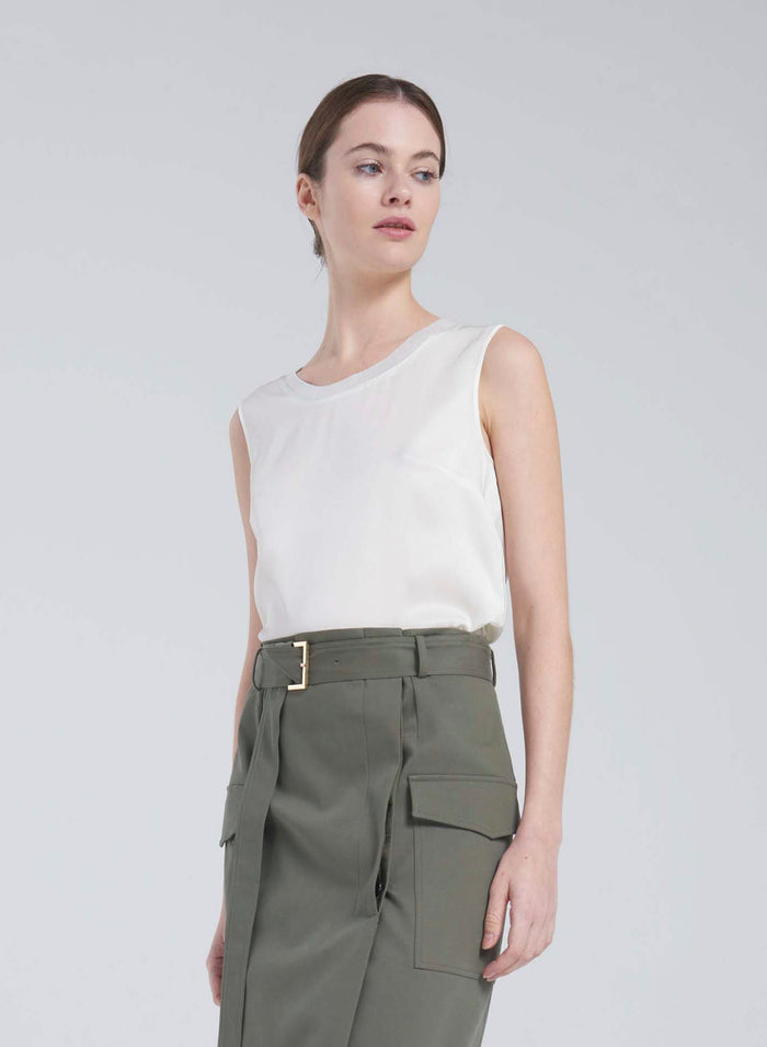 Lorena Antoniazzi TOP IN TWILL DI SETA Novità