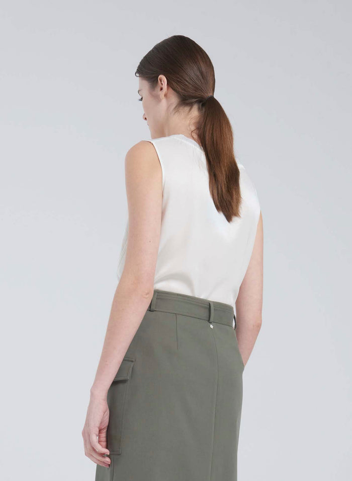 Lorena Antoniazzi TOP IN TWILL DI SETA Novità