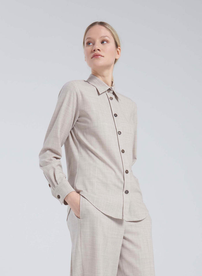 Lorena Antoniazzi CAMICIA IN LANA STRETCH In Vendita