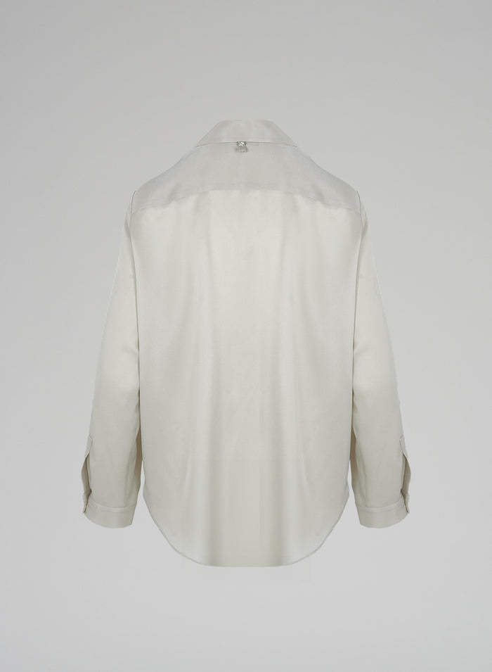 Lorena Antoniazzi BLUSA IN TWILL DI SETA In Saldo