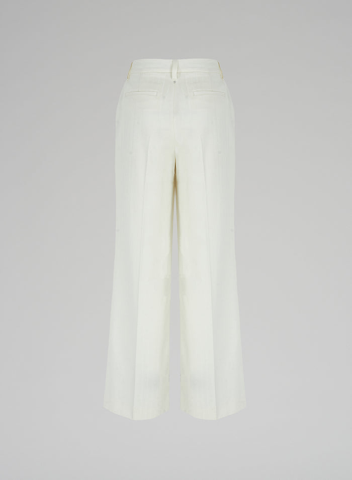 Lorena Antoniazzi PANTALONI IN LANA JACQUARD Nuova