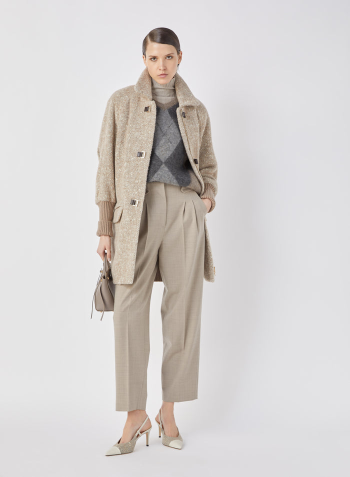 Lorena Antoniazzi PANTALONE IN TELA MELANGE STRETCH Vendita