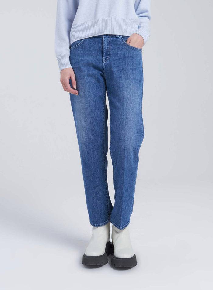 Lorena Antoniazzi PANTALONI DRITTI IN DENIM Soddisfazione Garantita