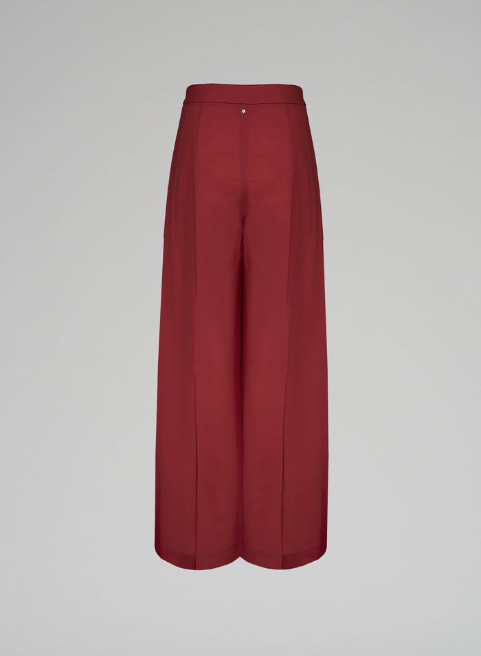 Lorena Antoniazzi PANTALONI PALAZZO IN LANA STRETCH Saldi Di Fabbrica