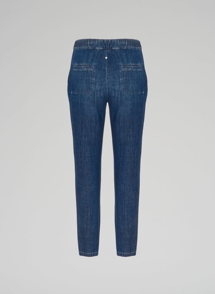 Lorena Antoniazzi JOGGERS IN DENIM Qualità
