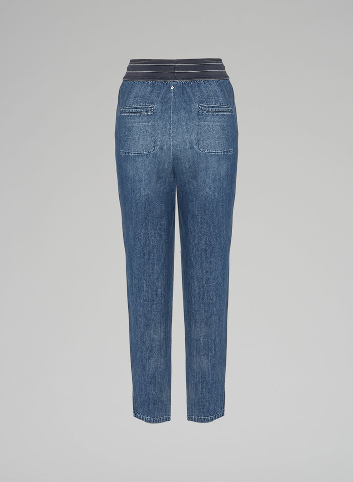 Lorena Antoniazzi JOGGERS IN DENIM Vendita