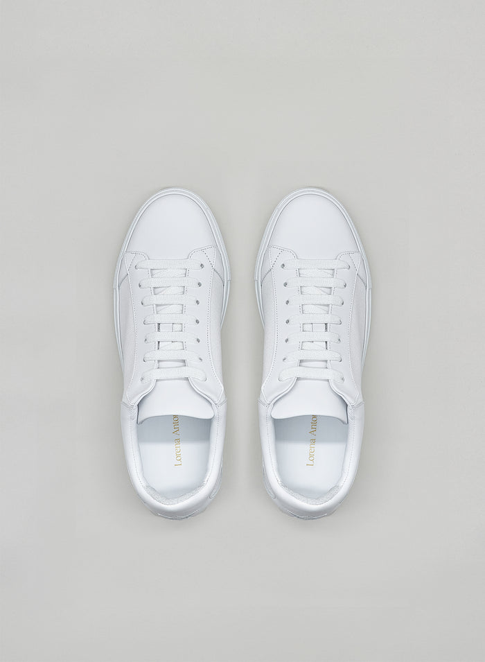 Lorena Antoniazzi SNEAKERS IN PELLE E COTONE Prezzo Ridotto
