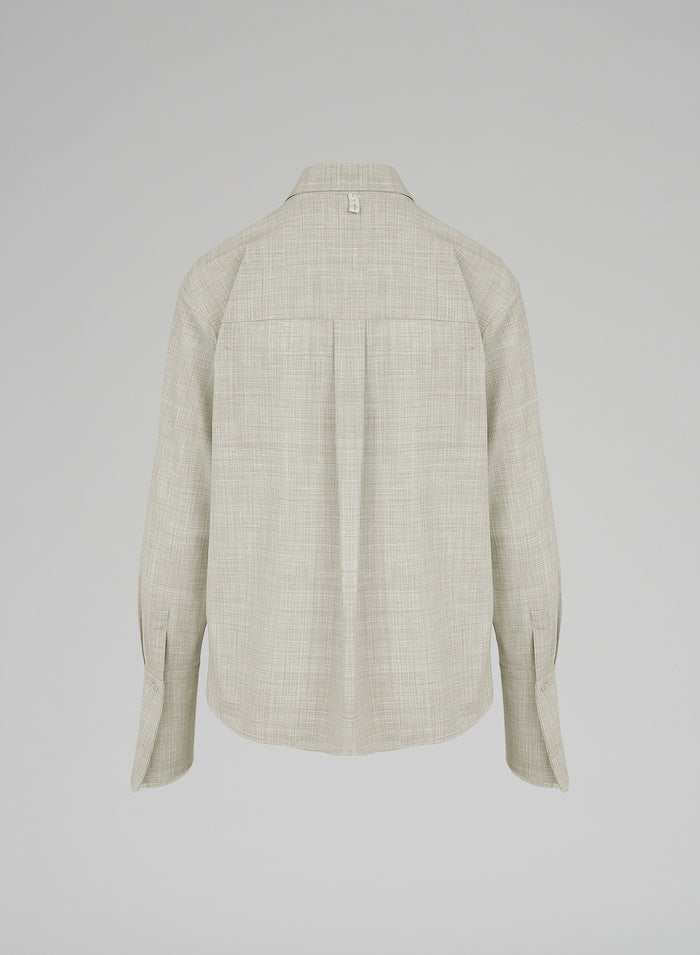 Lorena Antoniazzi CAMICIA IN LANA MELANGE Hotsell