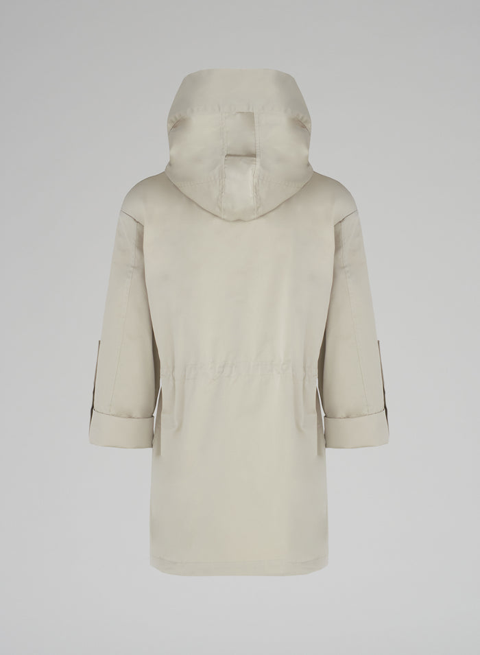 Lorena Antoniazzi PARKA IN NYLON CON CAPPUCCIO Vendita Economica