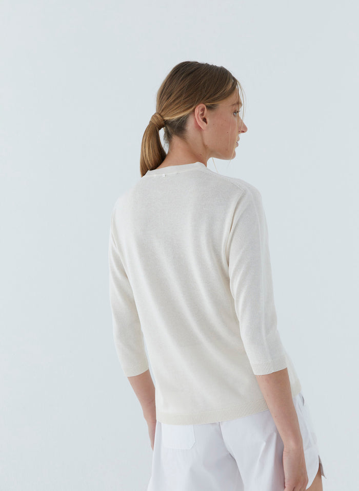 Lorena Antoniazzi MAGLIA CON ZIP Moda