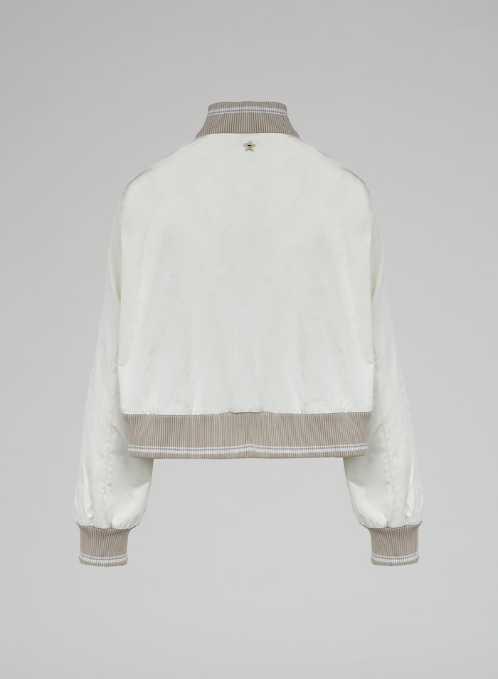 Lorena Antoniazzi BOMBER CROPPED IN NYLON In Linea