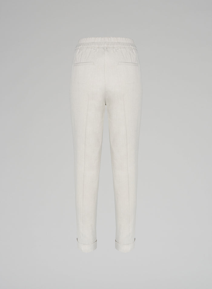 Lorena Antoniazzi JOGGERS IN LINO Qualità