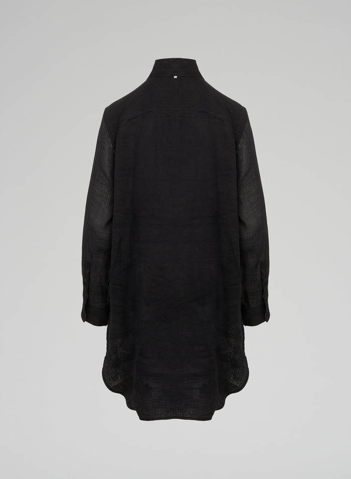 Lorena Antoniazzi MAXI CAMICIA IN RAMIE Promozione