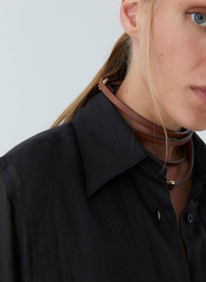 Lorena Antoniazzi MAXI CAMICIA IN RAMIE Promozione