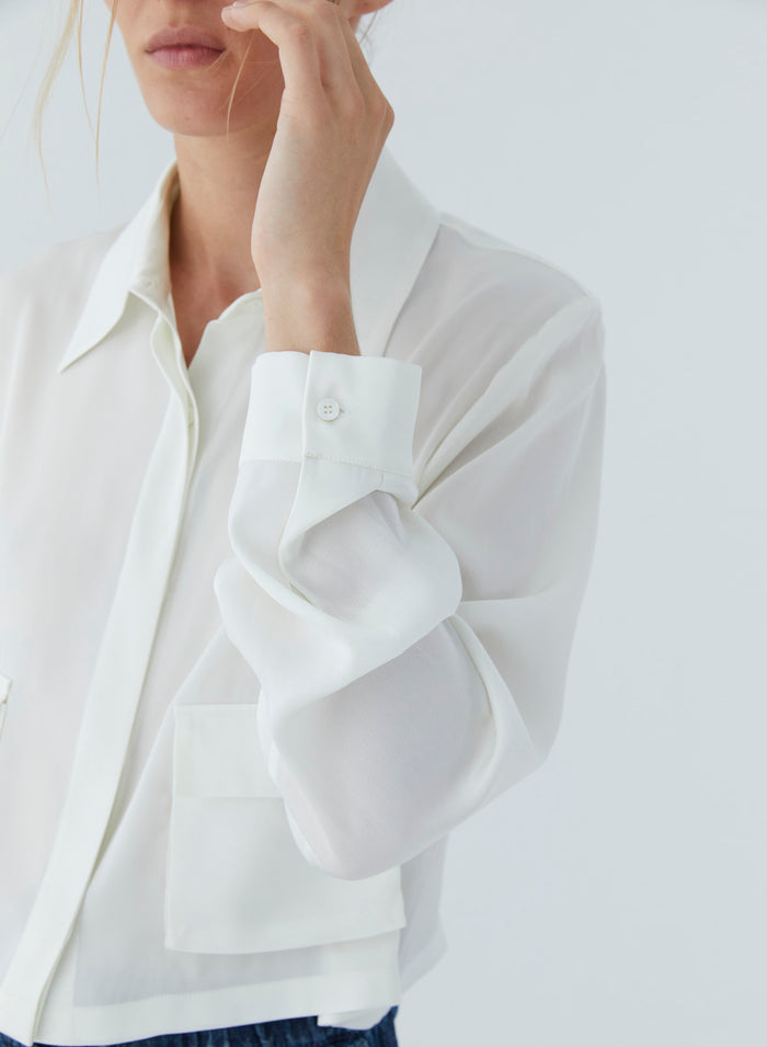 Lorena Antoniazzi BLUSA IN TWILL DI SETA Affare Del Giorno