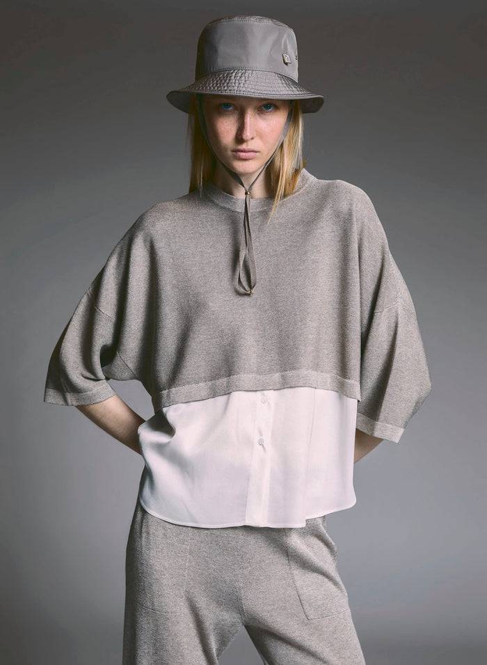 Lorena Antoniazzi MAGLIA CON CAMICIA In Vendita