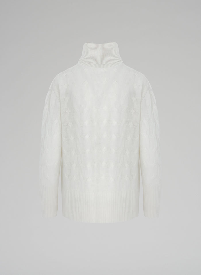 Lorena Antoniazzi MAGLIA A TRECCIA IN CASHMERE Sottocosto