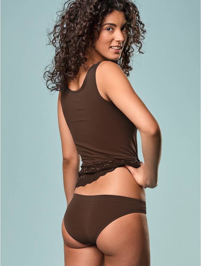 Luigi di Focenza SLIP DONNA VITA BASSA CIOCCOLATO Italia