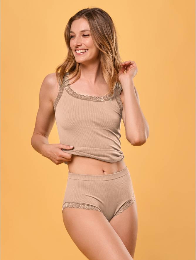Luigi di Focenza SLIP DONNA MIDI PIZZO NUDO Prezzo Ridotto