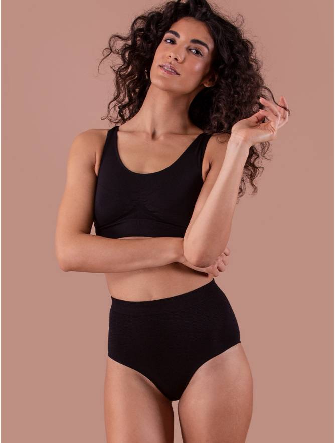 Luigi di Focenza SLIP DONNA CONTENITIVO MIDI NERO Offerta San Valentino