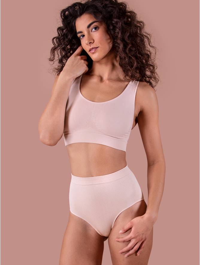 Luigi di Focenza SLIP DONNA CONTENITIVO MIDI CIPRIA Saldi