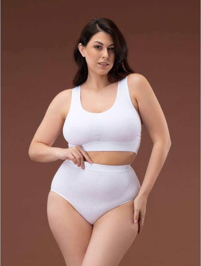 Luigi di Focenza SLIP DONNA CONTENITIVO MIDI BIANCO Offerte