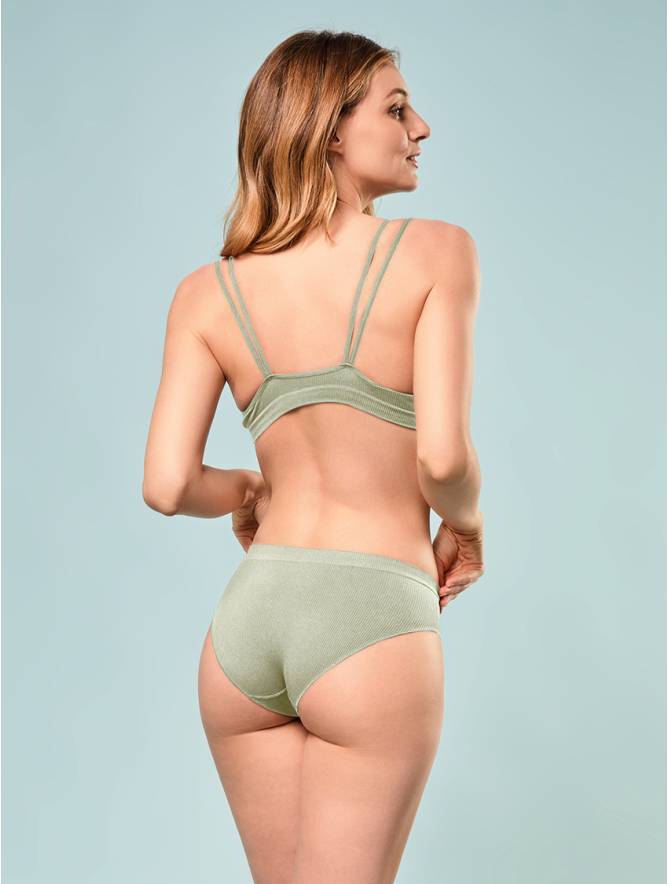 Luigi di Focenza SLIP DONNA V. ALTA COSTINA RIB MENTA Negozi Online