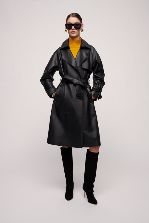 Luisa Spagnoli Velica - Trench in pelle Saldi