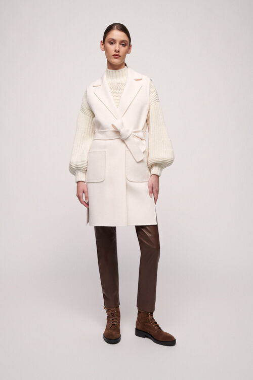 Luisa Spagnoli Sula - Gilet a vestaglia Vendita Calda
