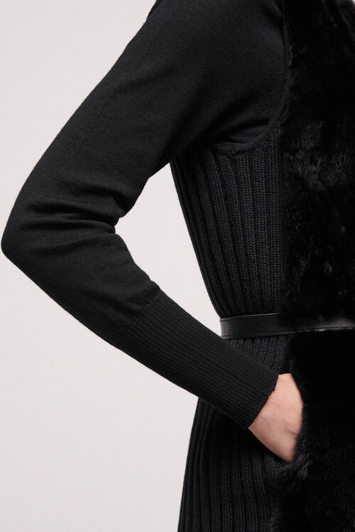 Luisa Spagnoli Mercante - Gilet in eco-pelliccia Saldi Di Fabbrica