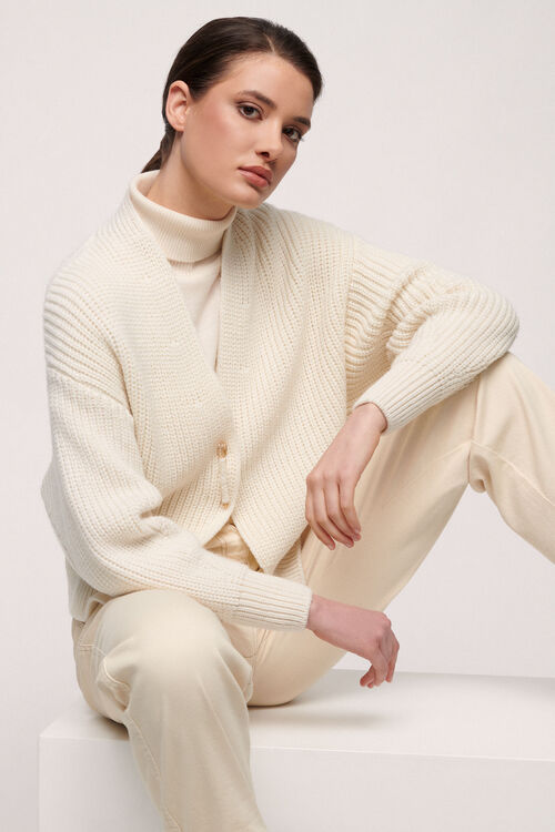 Luisa Spagnoli Mail - Cardigan in lana Saldi Di Fabbrica