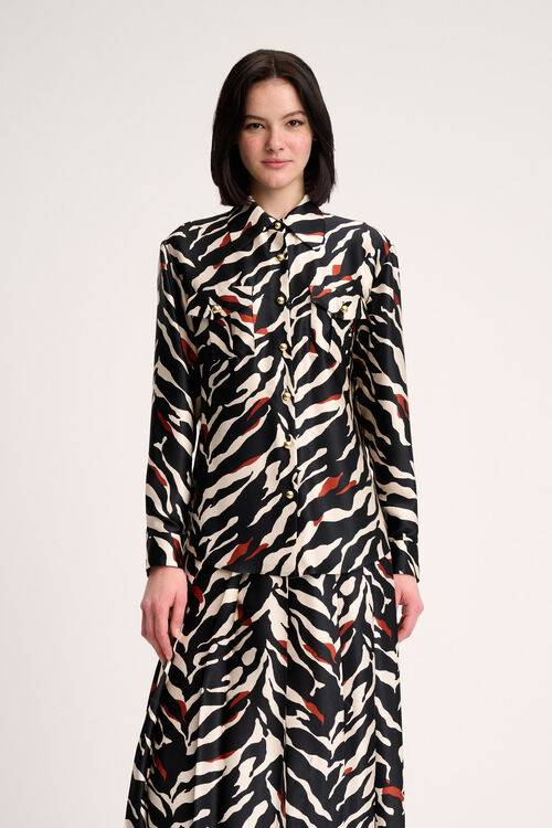Luisa Spagnoli Lenza - Camicia animalier Prezzo Ridotto