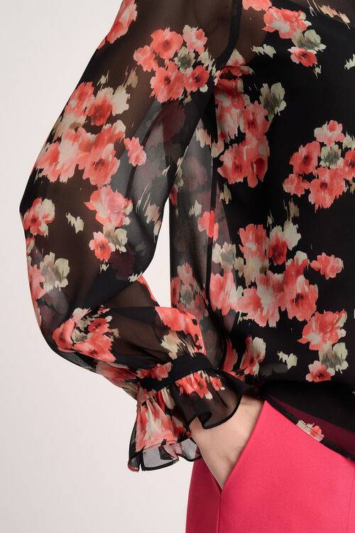 Luisa Spagnoli Lamine - Blusa con volant Sottocosto