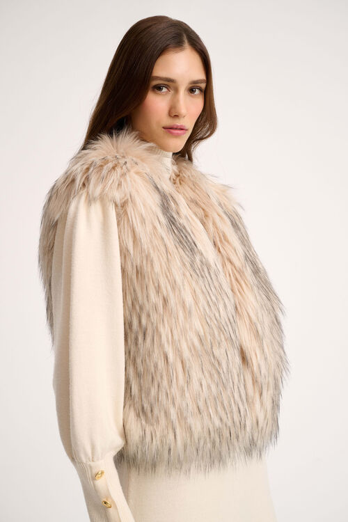 Luisa Spagnoli Smorfia - Gilet in faux fur Outlet