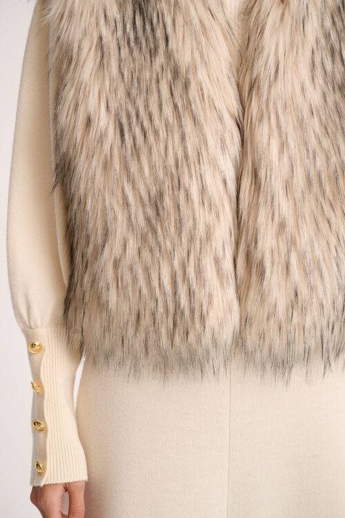 Luisa Spagnoli Smorfia - Gilet in faux fur Outlet