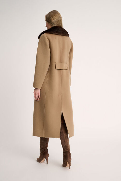 Luisa Spagnoli Sussulto - Cappotto con revers faux fur Vendita Economica