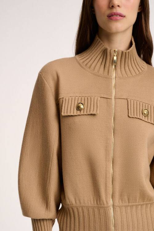 Luisa Spagnoli Merlo - Giacca bomber in maglia Online